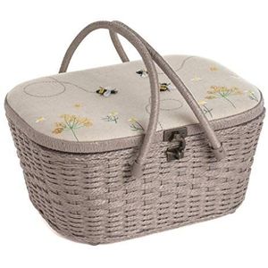Groves Hobby Gift Naaidoos, Rieten Mand, Applique, Linnen Bee (HGLHB)
