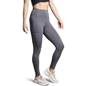 DANISH ENDURANCE Sportlegging - Grijs - Stretchy - Hoge Taille - Met Zakken