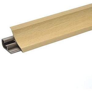 DQ-PP 3 m afdekprofiel, beuken, 23 x 23 mm, pvc, gratis schroeven, keukenstrip werkblad, afdekstrip keuken, wandafsluitprofiel, tafelbladprofiel