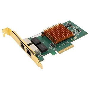 PCI Express-netwerkkaart, 2-poorts Gigabit NIC 2-poorts RJ45 Ethernet PCIE-netwerkkaart voor I350-chip voor Computerservers