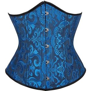 Kelvry Vrouwen Satijnen Taille Cincher Lace Up Boned Bustier Underbust Corset
