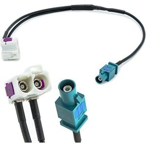 Adapter-Universe FAKRA dubbele bus (Z) op enkele stekker auto antenne verdeler adapter geschikt voor universeel