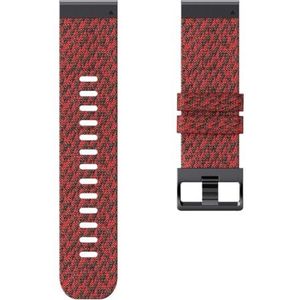 22 26 mm fit for Garmin Fenix7xpro snelsluiting nylon band geschikt for Fenix5/5X/5XPlus/6/6X/6XPro/7/7X/3/3HR horlogeband Tactix7 armband (Color : Red black, Size : Forerunner 935 945)