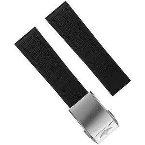 INSTR 22mm 24mm waterdichte rubberen band voor Breitling AVENGER DIVER PRO horlogebanden voor NAVITIMER WORLD (Color : 313S, Size : 24mm)