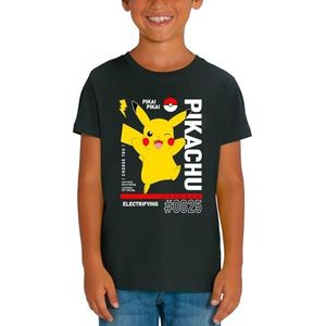 POKEMON - PIKACHU T-shirt - Officieel gelicentieerd Pokémon-product - Zwart en geel Pikachu kinder-t-shirt (DE/NL/SE/PL, Leeftijd, 6 jaar, Regular, Zwart)