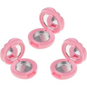 3 Stks Lege Make-up Palet Poeder Oogschaduw Blush Lipgloss DIY Case Roze