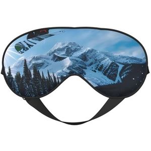 sttung Snowboarden Print Travel - Friendly Sleep Soft Eye Mask: Compacte, lichtgewicht, verstelbare riem