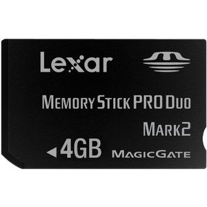 Lexar Memory Stick Pro Duo Gaming Edition Flash Memory Card 4GB zwart