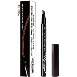 Wenkbrauwstift, microblading-pen, potlood met micro-vorkpunt, duurzame wenkbrauwstift, eenvoudig maken van natuurlijke wenkbrauwmake-up, nauwkeurige wenkbrauwstift.