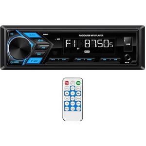 Auto MP3-speler Afneembaar paneel 1din USB FM-radiotuner met LED-segmentdisplays AUX-ingang Bluetooth Telefoon/afstandsbediening