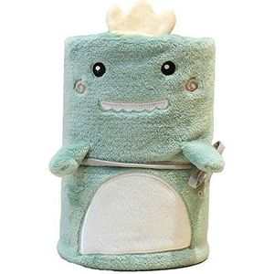 Flannel babydeken, groene dinosaurus, zachte pluche reisdeken, cozy, pluizige babydeken voor jongens, meisjes, infants en peuters, 80 x 90 cm