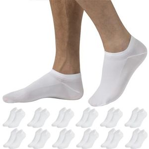 CALZITALY 12 paar sneakersokken van microvezel | Sportsokken Unisex | Wit, Zwart, huidskleur | 35/40, 41/46 | Made in Italy