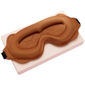 UYFRD 3D slaapmasker, slaaphulp, blinddoek, blokkeer licht, draagbaar, zacht, traagschuim, gezichtsmasker, oogschaduw, comfort, driedimensionaal ontwerp (bruin)
