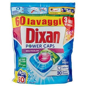 Dixan PowerCaps Multicolor, wasmiddel, capsules, ideaal voor kleur, 60 wasbeurten, 900 g