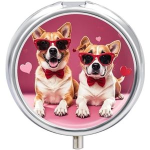 Ronde pillendoos 3 compartimenten draagbare medicijnpillendoos één maat pillendoos voor zakpillenorganisator en vitaminecontainers voor reizen