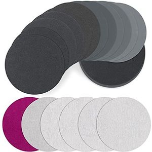 JatilEr Schuurpapier, 30 stuks, 125 mm, klittenband, korrel 320, 600, 800, 1200, 1500, 2000, schuurpad, rond, klittenband, excentrische schuurmachine, schuurpapierset voor auto, metaal, hout (5 inch)