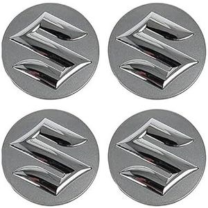 4 stuks auto wielnaafdoppen voor Suzuki Alto 2009-2014 54mm auto wieldoppen wieldoppen vervangende sticker styling B zwart