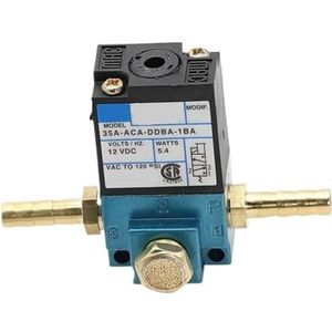 MAC 3 Poort Elektronische Boost Control Magneetventiel DC12V 35A-ACA-DDBA-1BA met 6 MM Buisfittingen Messing geluiddemper (zwart, 24V)