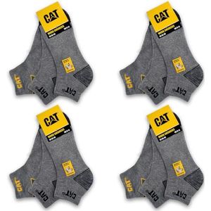 Caterpillar CAT Work SNEAKERS Werksokken, werksokken, sokken, kousen, 12 paar, maat 39-50 naar keuze, 12 paar grijs gemêleerd, 43-45 EU