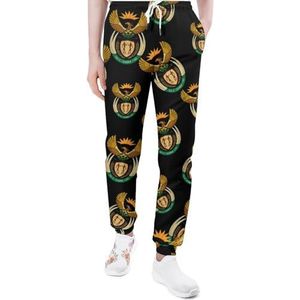 Wapen van Zuid-Afrika Heren Joggingbroek Casual Joggers Broek Atletische Lounge Broek Met Zakken Voor Vrouwen