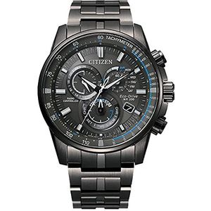Citizen Promaster Sky Chronograaf Eco-Drive horloge voor heren, met roestvrijstalen armband, grijs, Eén maat, armband