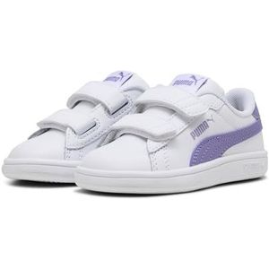 PUMA Smash 3.0 leren V sneakers, Wit, Maat 19