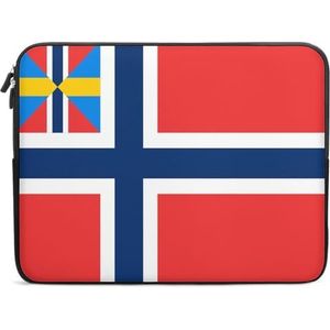 Noorse Vlag Laptop Case Sleeve Bag 15 inch Duurzaam Shockproof Beschermende Computer Draaghoes Aktetas