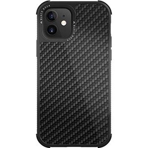 Black Rock - Telefoonhoes Robuuste Case Real Carbon Case geschikt voor Apple iPhone 12 Mini I Carbon, Fiber Cover (Carbon Zwart)