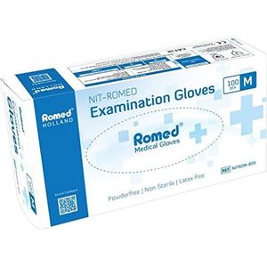 Romed Nitromed Handschoenen 100 stuks M Romed - Blauw - Nitril en Vinyl - Poedervrij en latexvrij