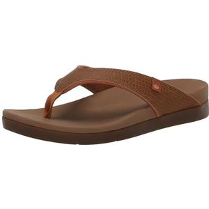 Spenco Shoreline Snake Flipflop voor dames, Slangenbruin, 37 EU Breed