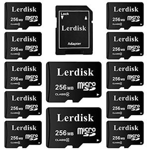 LerDisk Micro SD-kaart 256 MB groothandel geheugenkaart in bulk geproduceerd door SD Group Licencee zelfverzekerde kwaliteit (256 MB, 12 stuks Pack)