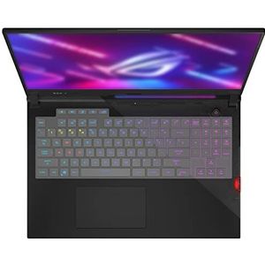 MiNGFi TPU toetsenbordbeschermer compatibel met ASUS ROG Strix SCAR 17 G733Q G733QS (2021) G733QSA - Transparant