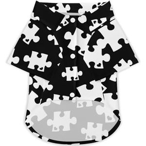 Autisme Bewustzijn Puzzel Stuk Hond Hawaiiaanse Shirts Gedrukt T-shirt Strand Shirt Huisdier Kleding Outfit Tops S