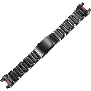 yeziu Metalen band voor Casio MTG B1000 MTG-B1000 316 roestvrijstalen horlogeband heren vervangende armband(Preto)