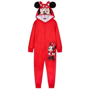 Disney Pyjama voor meisjes, Stitch pyjama voor meisjes, met doorlopende ritssluiting, leeftijd 4-14 jaar, kerstcadeau (Rode Minnie, 2-3 jaar)