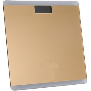 Vierkante Kleur 26cm Elektronische Weegschaal Genaamd Gehard Glas Slimme Lichaamsvetschaal Led Slimme Digitale Weegschaal Gemakkelijk Te Gebruiken(Gold)