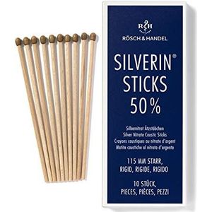 SILVERIN Zilvernitraat Stiften 50% (115mm stijf) 10St. | Effectieve Wratten Verwijdering