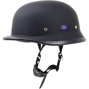 Motorhelm, Heren Dames Duitse Stijl Helm DOT Certificering for Cruiser Straat Scooter Bromfiets Cap Jet F,XXL(B,XXL(6162 cm))