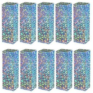 Healthcom 100 Stuks Papier Gift Kruidenier Doos Glanzende Laser Zilveren Lipstick Tube Verpakking Doos Kraft Papier Lipgloss Buis Wrapping Make-up Gunst Verpakking Containers Cosmetica Essentiële Olie