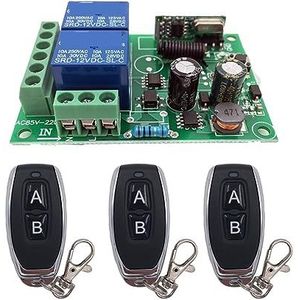 HEALBYBLE - 433 MHz - Draadloze Afstandsbediening - Universele Ontvanger en Zender - Voor Garagedeur en Poortbediening