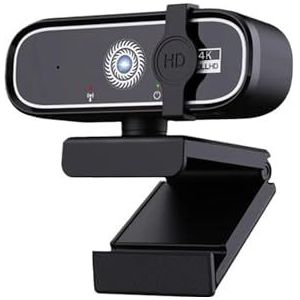 Q1 4K-webcam met automatische microfoon en ruisonderdrukking, privacycover, verstelbare basis for pc/laptop/zoom spelen, gratis(4K Auto Focus)