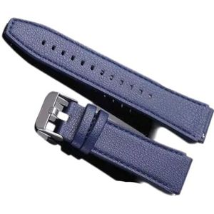 yeziu 22mm Lederen Bandjes Band Voor Huawei GT 3 46mm GT Runner Horloge Pro GT2 2e Smart Horloge Band Vervanging Armband Accessoires(Color:Leather Mid blue,Size:Watch 3 Pro)