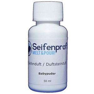 Seifenprofis 50 ml zeepgeur (babypoeder), geurolie voor het maken van zeep, 100% veganistisch, biologische badbommen, kaarsgeur, kamergeur, zeepgieten