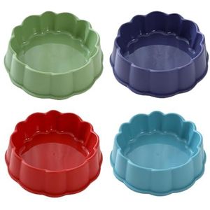 BOSREROY Pet Food Bowl - Antislip Dierenwaterschaal: Medium Plastic Kleine Eenvoudige Bloem Antislip Kat
