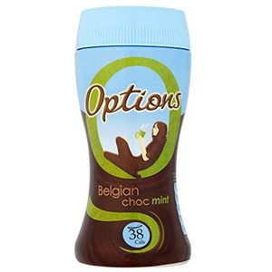 Options Belgian Chocolate Mint Instant Hot Chocolate Drink 220 g - hete tinkchocolade met pepermuntsmaak