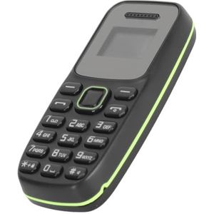 Ontgrendelde 2G GSM Mini -telefoon voor Senioren - 's Werelds Kleinste Mobiel met 0,66 ""scherm, Dubbele Sim, Grote Knoppen, Bluetooth & Multi -taalondersteuning (380 mAh) (BLACK)