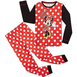Disney Minnie Mouse Pyjama Katoen Peuter en Meisjes PJ's Leeftijd 18 Maanden 14 Jaar, Rood, 2-3 Jaren