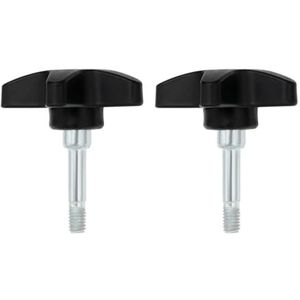 SG Store 2 Stks Rollator Walker Vervanging Knop M6 Spare Aanscherping Ster Knop voor Rolstoel Rolling Walker Hoogte Aanpassing 52mm Zwart