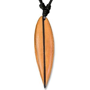 Viva-adorno Halsketting met houten surfplankhanger, katoenen bandje, in lengte verstelbaar, verschillende modellen, Hout, zonder steen