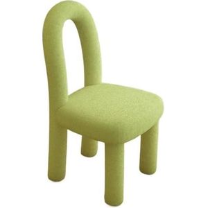 Eetkamerstoelen Leuke stoel Zachte en comfortabele pluche eetkamerstoel Kapkruk Achterstoel Moderne vrijetijdsstoel voor Thuiskeuken en Café-bar (Color : F)